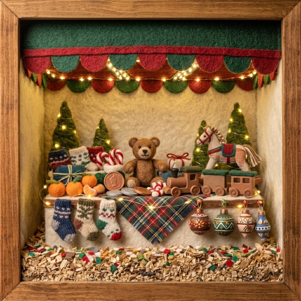 Christmas makers and merchandise at the Petco Park Holiday Market