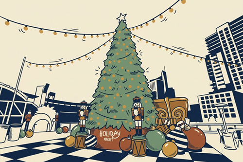 Holiday Wonderland Christmas tree at Petco Park