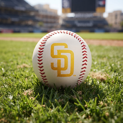 SD Padres Logo Baseball